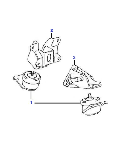 Motor - soporte - Delantero - lado...