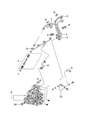 Inyector diesel - tuberia